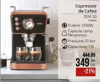 Zass espressor de cafea zem 20
