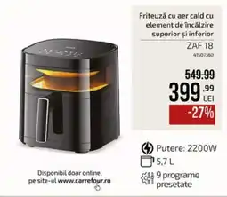 Carrefour Zaf friteuză cu aer cald Ofertă
