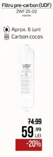 Carrefour Udf filtru pre-carbon Ofertă