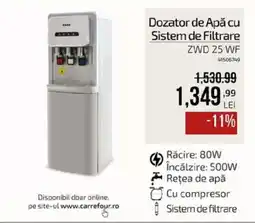 Carrefour Zass dozator de apă cu sistem de filtrare Ofertă