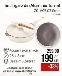 Carrefour Carrefour set tigaie din aluminiu turnat Ofertă