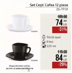 Carrefour Carrefour set cești cafea Ofertă