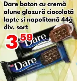 Global Dare baton cu cremă alune glazură ciocolată lapte si napolitană Ofertă