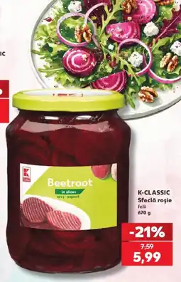 Kaufland K-classic sfeclă roșie felii Ofertă