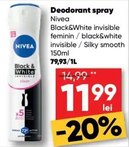 PROFI Nivea deodorant spray black & white invisible Ofertă