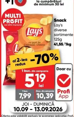 PROFI Lay's snack diverse sortimente Ofertă