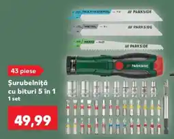 Kaufland Parkside șurubelniță cu bituri 5 în 1 Ofertă