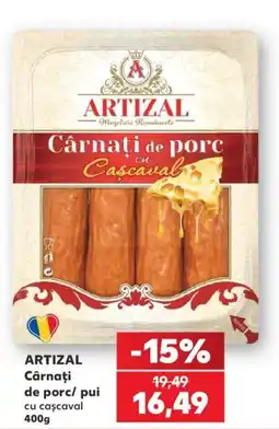 Kaufland Artizal cârnați de porc cu cașcaval Ofertă