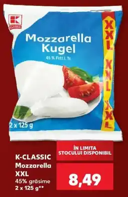 Kaufland K-classic mozzarella kugel Ofertă