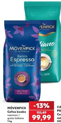 Kaufland Mövenpick cafea boabe espresso / gusto italiano Ofertă