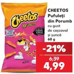 Kaufland Cheetos Pufuleți din Porumb cu gust de cașcaval și șuncă Ofertă