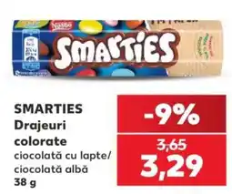 Kaufland Smarties drajeuri colorate ciocolata cu lapte/ciocolata alba Ofertă