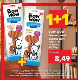 Kaufland Bow Wow Jelly snack pentru câini sticks / file cu pasăre Ofertă
