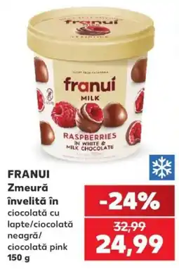 Kaufland Franui zmeură învelită în ciocolată cu lapte/ciocolată neagră/ciocolată pink Ofertă