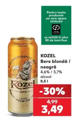 Kaufland Kozel Bere blondă / neagră Ofertă