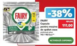 Kaufland Fairy capsule pentru mașina de spălat vase platinum plus Ofertă