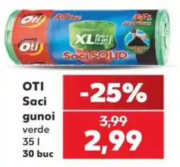 Kaufland Oti saci gunoi verde Ofertă