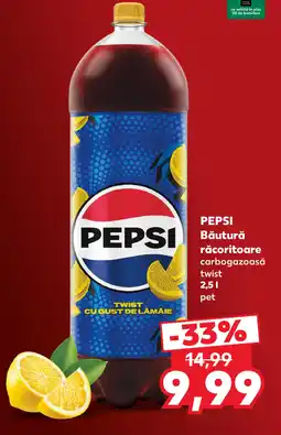 Kaufland Pepsi bautura racoritoare carbogazoasa twist cu gust de lamie Ofertă