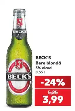 Kaufland Beck's bere blondă Ofertă