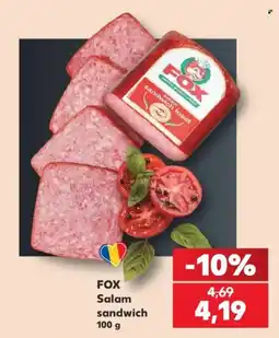 Kaufland Fox salam sandwich Ofertă