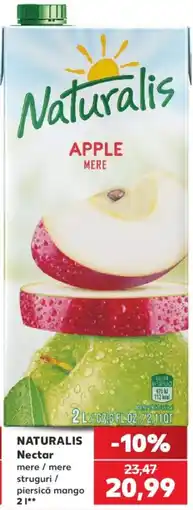 Kaufland Naturalis Nectar mere / mere struguri / piersică mango Ofertă