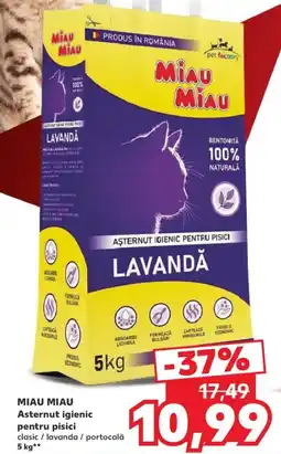 Kaufland Miau Miau Asternut igienic pentru pisici Ofertă