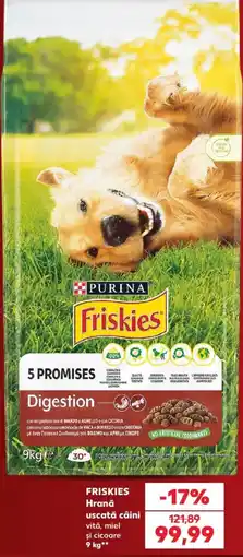 Kaufland Friskies Hrană uscată câini vită, miel și cicoare Ofertă