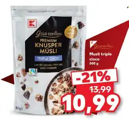 Kaufland Gold edition musli triple cioco Ofertă