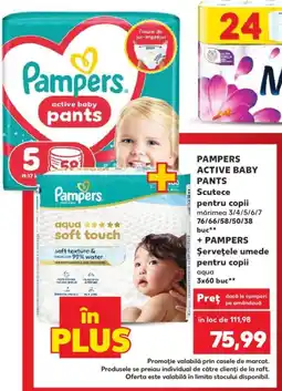 Kaufland Pampers active baby pants Ofertă