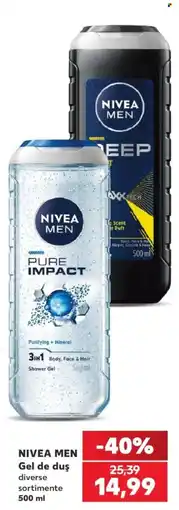 Kaufland Nivea men gel de duș diverse sortimente Ofertă