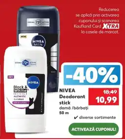 Kaufland Nivea Deodorant stick Ofertă
