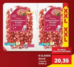 Kaufland K-CLASSIC Șuncă cubulețe 2x200 gr Ofertă