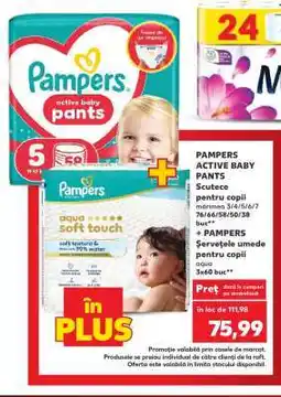 Kaufland PAMPERS ACTIVE BABY PANTS Ofertă