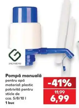 Kaufland Pompă manuală pentru apă Ofertă