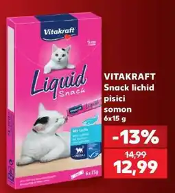 Kaufland VITAKRAFT Snack lichid pisici somon Ofertă