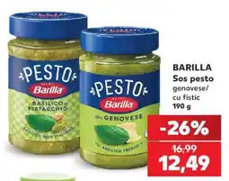 Kaufland BARILLA Sos pesto genovese/cu fistic 190 g Ofertă