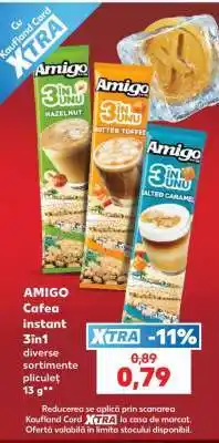 Kaufland AMIGO Cafea instant 3în1 Ofertă