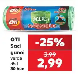 Kaufland OTI Saci gunoi verde 35 l 30 buc Ofertă