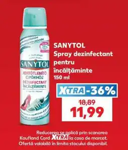 Kaufland SANYTOL Spray dezinfectant pentru încălțăminte Ofertă