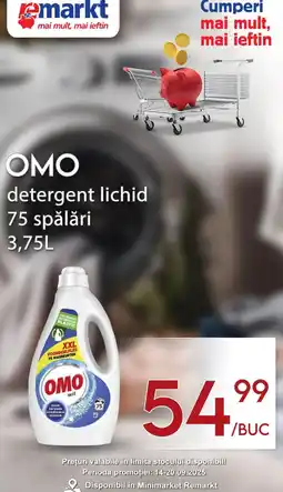 Remarkt Omo detergent lichid Ofertă