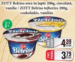 CBA Zott belriso orez in lapte Ofertă