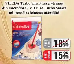 CBA Vileda turbo smart rezervă mop din microfibră Ofertă
