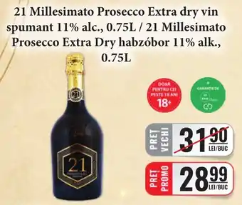 21 Millesimato Prosecco Extra dry vin spumant