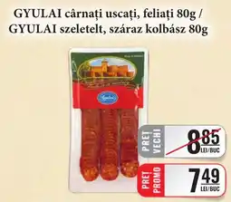 CBA Gyulai cârnați uscați, feliați Ofertă