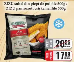 CBA Zizu șnițel din piept de pui file Ofertă
