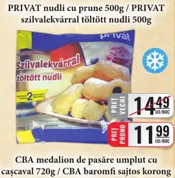 CBA Privat nudli cu prune Ofertă