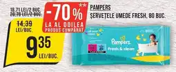 Mega Image Pampers șervețele umede fresh Ofertă