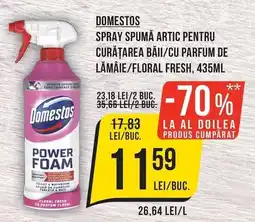 Mega Image Domestos spray spumă artic pentru curățarea băiilor cu parfum de lămâie/floral fresh Ofertă