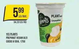 Mega Image Yes plants preparat vegan ulei cocos & soia Ofertă