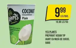 Mega Image Yes Plants preparat vegan tip iaurt cu nucă de cocos Ofertă